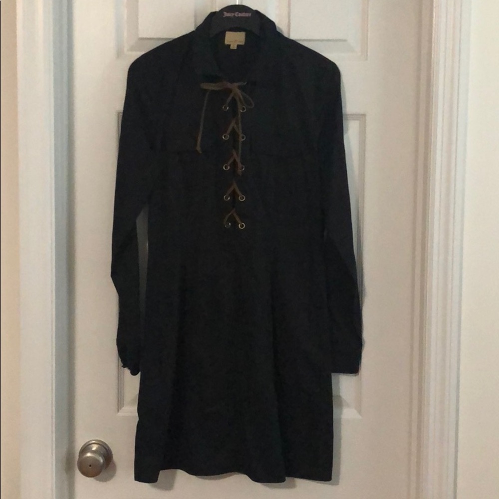 Black shirt dress